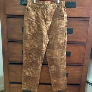 Womens Size 6P Ralph Lauren Brown/Tan Animal Print Capri